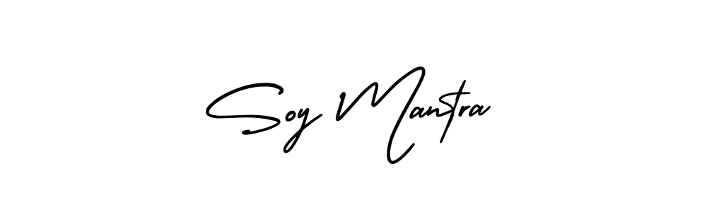 You should practise on your own different ways (AmerikaSignatureDemo-Regular) to write your name (Soy Mantra) in signature. don't let someone else do it for you. Soy Mantra signature style 3 images and pictures png