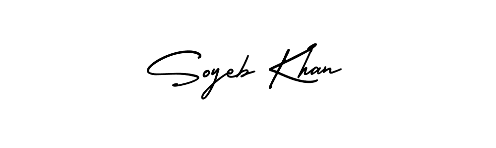 Design your own signature with our free online signature maker. With this signature software, you can create a handwritten (AmerikaSignatureDemo-Regular) signature for name Soyeb Khan. Soyeb Khan signature style 3 images and pictures png