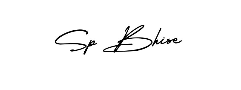 How to make Sp Bhise signature? AmerikaSignatureDemo-Regular is a professional autograph style. Create handwritten signature for Sp Bhise name. Sp Bhise signature style 3 images and pictures png
