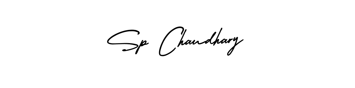 How to make Sp Chaudhary name signature. Use AmerikaSignatureDemo-Regular style for creating short signs online. This is the latest handwritten sign. Sp Chaudhary signature style 3 images and pictures png