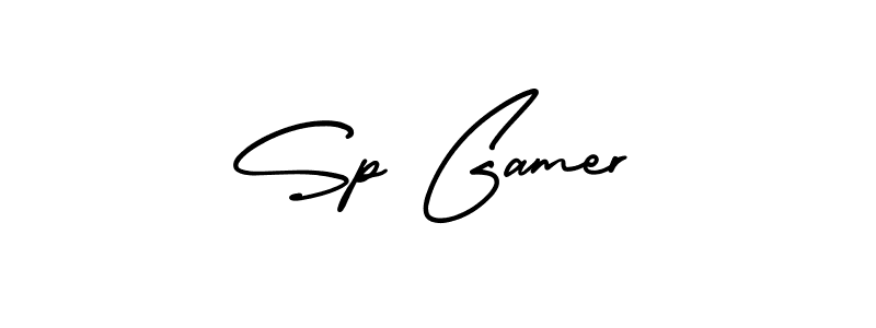 How to make Sp Gamer name signature. Use AmerikaSignatureDemo-Regular style for creating short signs online. This is the latest handwritten sign. Sp Gamer signature style 3 images and pictures png