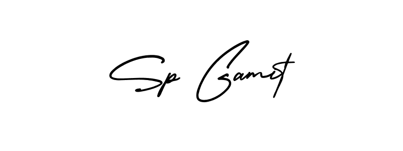 The best way (AmerikaSignatureDemo-Regular) to make a short signature is to pick only two or three words in your name. The name Sp Gamit include a total of six letters. For converting this name. Sp Gamit signature style 3 images and pictures png