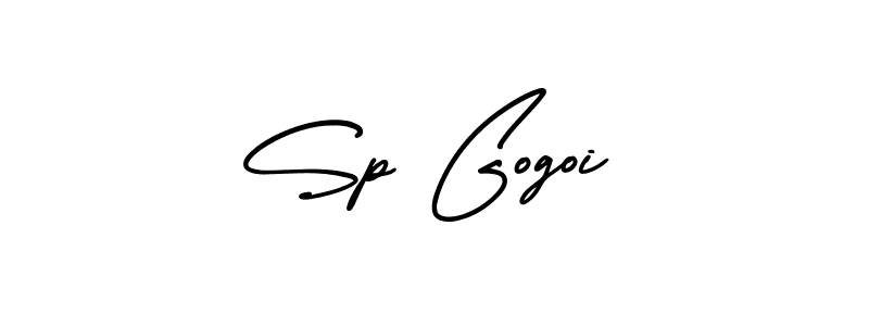 Sp Gogoi stylish signature style. Best Handwritten Sign (AmerikaSignatureDemo-Regular) for my name. Handwritten Signature Collection Ideas for my name Sp Gogoi. Sp Gogoi signature style 3 images and pictures png