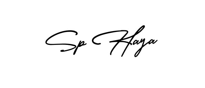 You should practise on your own different ways (AmerikaSignatureDemo-Regular) to write your name (Sp Haya) in signature. don't let someone else do it for you. Sp Haya signature style 3 images and pictures png