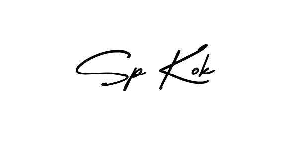 You should practise on your own different ways (AmerikaSignatureDemo-Regular) to write your name (Sp Kok) in signature. don't let someone else do it for you. Sp Kok signature style 3 images and pictures png