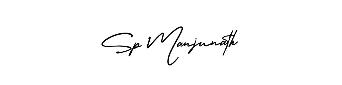 Also You can easily find your signature by using the search form. We will create Sp Manjunath name handwritten signature images for you free of cost using AmerikaSignatureDemo-Regular sign style. Sp Manjunath signature style 3 images and pictures png