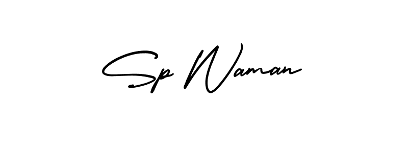 How to Draw Sp Waman signature style? AmerikaSignatureDemo-Regular is a latest design signature styles for name Sp Waman. Sp Waman signature style 3 images and pictures png