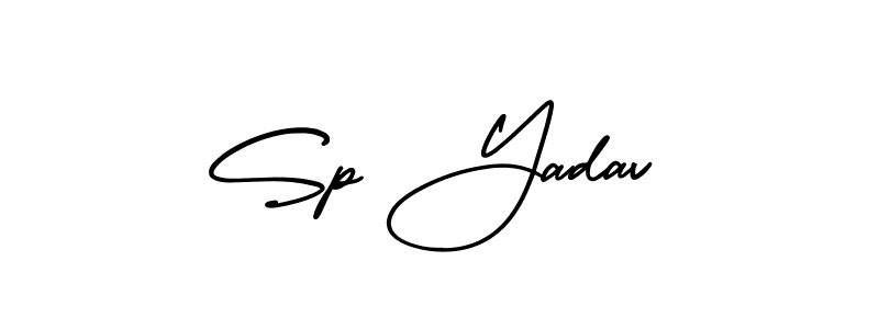 Sp Yadav stylish signature style. Best Handwritten Sign (AmerikaSignatureDemo-Regular) for my name. Handwritten Signature Collection Ideas for my name Sp Yadav. Sp Yadav signature style 3 images and pictures png