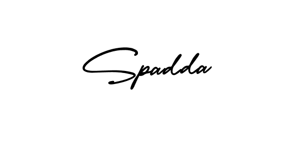 The best way (AmerikaSignatureDemo-Regular) to make a short signature is to pick only two or three words in your name. The name Spadda include a total of six letters. For converting this name. Spadda signature style 3 images and pictures png