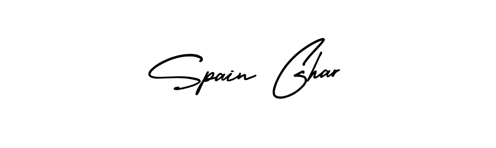 Make a beautiful signature design for name Spain Ghar. With this signature (AmerikaSignatureDemo-Regular) style, you can create a handwritten signature for free. Spain Ghar signature style 3 images and pictures png