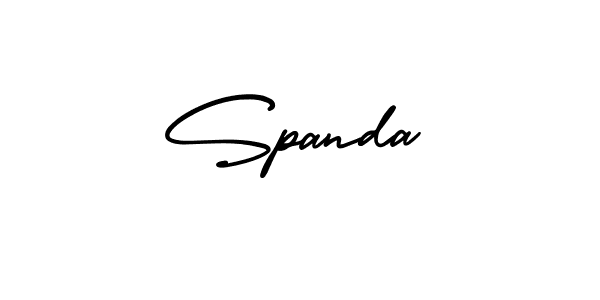 The best way (AmerikaSignatureDemo-Regular) to make a short signature is to pick only two or three words in your name. The name Spanda include a total of six letters. For converting this name. Spanda signature style 3 images and pictures png