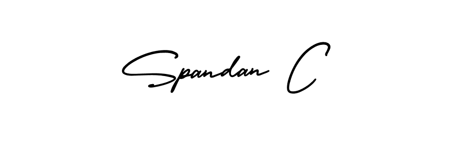 Also we have Spandan C name is the best signature style. Create professional handwritten signature collection using AmerikaSignatureDemo-Regular autograph style. Spandan C signature style 3 images and pictures png