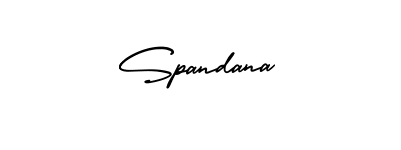 It looks lik you need a new signature style for name Spandana. Design unique handwritten (AmerikaSignatureDemo-Regular) signature with our free signature maker in just a few clicks. Spandana signature style 3 images and pictures png