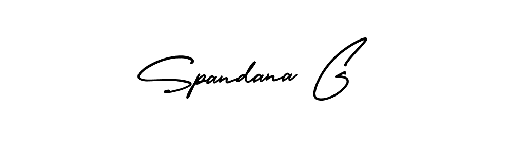 Make a beautiful signature design for name Spandana G. With this signature (AmerikaSignatureDemo-Regular) style, you can create a handwritten signature for free. Spandana G signature style 3 images and pictures png
