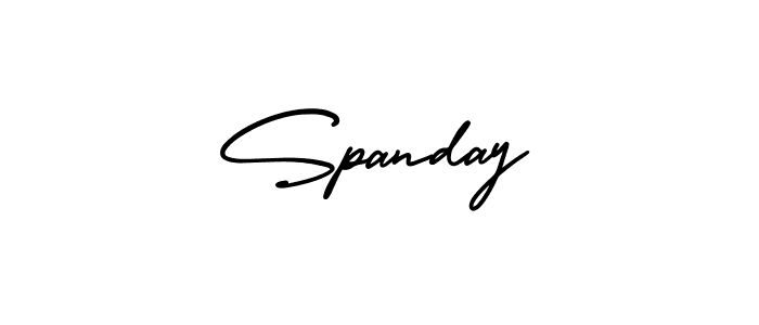 The best way (AmerikaSignatureDemo-Regular) to make a short signature is to pick only two or three words in your name. The name Spanday include a total of six letters. For converting this name. Spanday signature style 3 images and pictures png