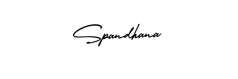 Also we have Spandhana name is the best signature style. Create professional handwritten signature collection using AmerikaSignatureDemo-Regular autograph style. Spandhana signature style 3 images and pictures png