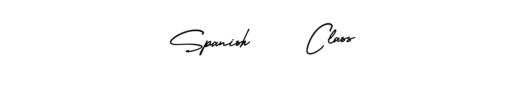 Create a beautiful signature design for name Spanish     Class. With this signature (AmerikaSignatureDemo-Regular) fonts, you can make a handwritten signature for free. Spanish     Class signature style 3 images and pictures png