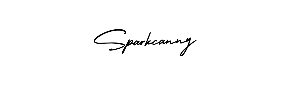 You should practise on your own different ways (AmerikaSignatureDemo-Regular) to write your name (Sparkcanny) in signature. don't let someone else do it for you. Sparkcanny signature style 3 images and pictures png