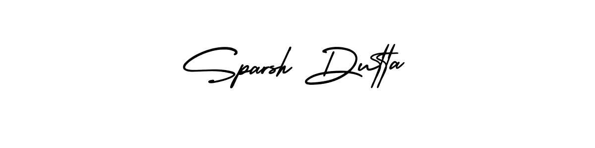 Make a beautiful signature design for name Sparsh Dutta. With this signature (AmerikaSignatureDemo-Regular) style, you can create a handwritten signature for free. Sparsh Dutta signature style 3 images and pictures png