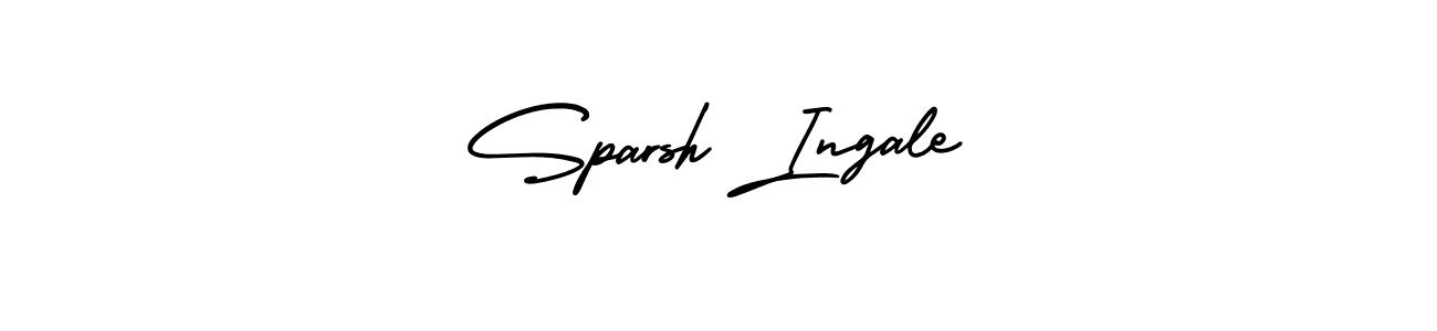 How to make Sparsh Ingale name signature. Use AmerikaSignatureDemo-Regular style for creating short signs online. This is the latest handwritten sign. Sparsh Ingale signature style 3 images and pictures png