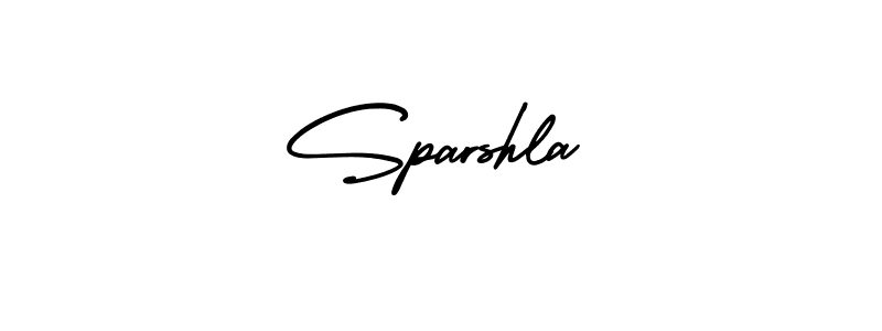 Sparshla stylish signature style. Best Handwritten Sign (AmerikaSignatureDemo-Regular) for my name. Handwritten Signature Collection Ideas for my name Sparshla. Sparshla signature style 3 images and pictures png