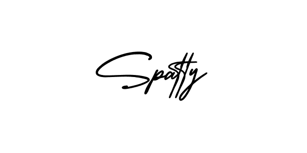How to Draw Spatty signature style? AmerikaSignatureDemo-Regular is a latest design signature styles for name Spatty. Spatty signature style 3 images and pictures png