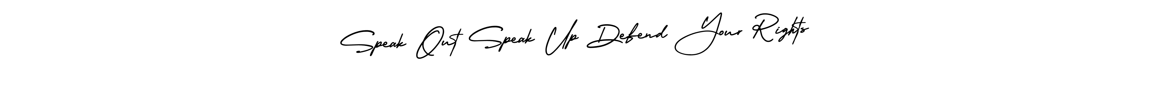 Also You can easily find your signature by using the search form. We will create Speak Out Speak Up Defend Your Rights name handwritten signature images for you free of cost using AmerikaSignatureDemo-Regular sign style. Speak Out Speak Up Defend Your Rights signature style 3 images and pictures png