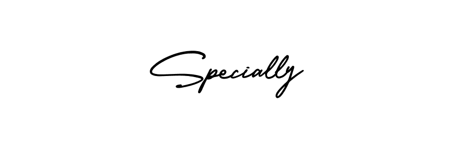 Design your own signature with our free online signature maker. With this signature software, you can create a handwritten (AmerikaSignatureDemo-Regular) signature for name Specially. Specially signature style 3 images and pictures png