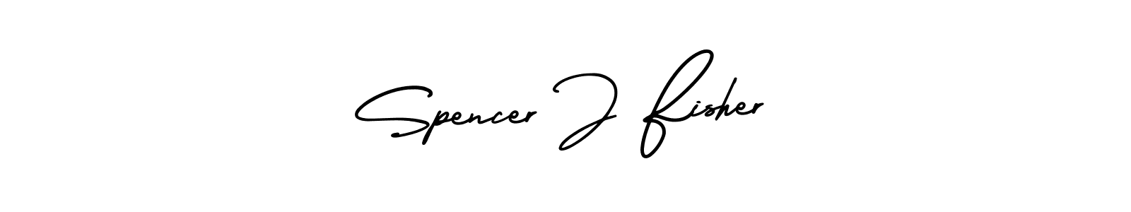 Create a beautiful signature design for name Spencer J Fisher. With this signature (AmerikaSignatureDemo-Regular) fonts, you can make a handwritten signature for free. Spencer J Fisher signature style 3 images and pictures png