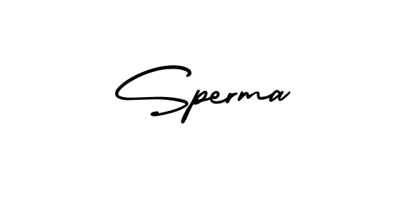 Sperma stylish signature style. Best Handwritten Sign (AmerikaSignatureDemo-Regular) for my name. Handwritten Signature Collection Ideas for my name Sperma. Sperma signature style 3 images and pictures png