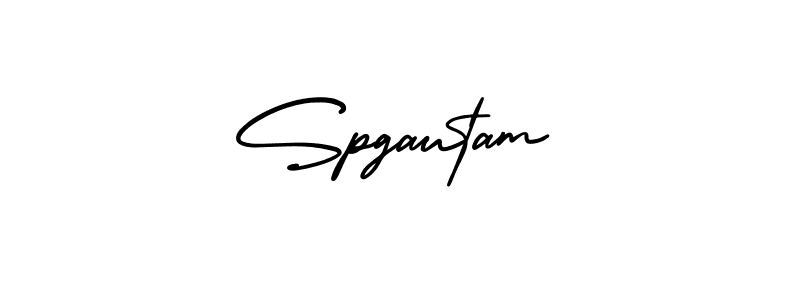 Design your own signature with our free online signature maker. With this signature software, you can create a handwritten (AmerikaSignatureDemo-Regular) signature for name Spgautam. Spgautam signature style 3 images and pictures png