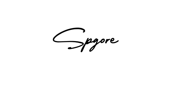 You should practise on your own different ways (AmerikaSignatureDemo-Regular) to write your name (Spgore) in signature. don't let someone else do it for you. Spgore signature style 3 images and pictures png
