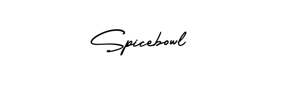 Design your own signature with our free online signature maker. With this signature software, you can create a handwritten (AmerikaSignatureDemo-Regular) signature for name Spicebowl. Spicebowl signature style 3 images and pictures png