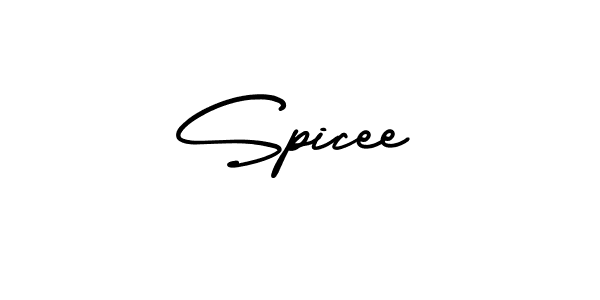 It looks lik you need a new signature style for name Spicee. Design unique handwritten (AmerikaSignatureDemo-Regular) signature with our free signature maker in just a few clicks. Spicee signature style 3 images and pictures png