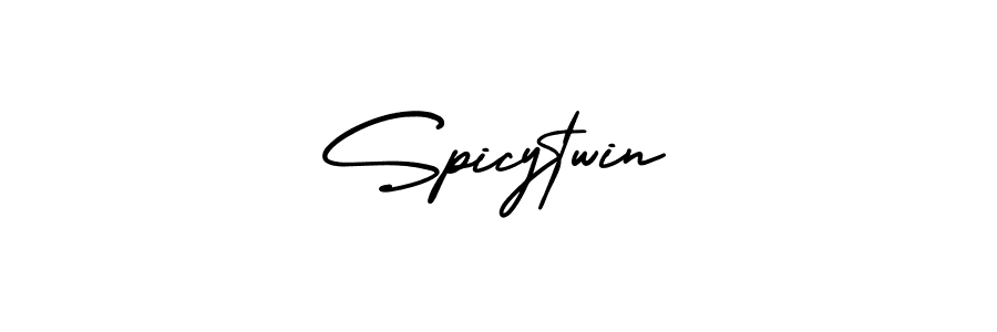 How to Draw Spicytwin signature style? AmerikaSignatureDemo-Regular is a latest design signature styles for name Spicytwin. Spicytwin signature style 3 images and pictures png