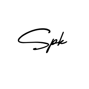 Make a beautiful signature design for name Spk. With this signature (AmerikaSignatureDemo-Regular) style, you can create a handwritten signature for free. Spk signature style 3 images and pictures png