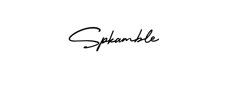 How to Draw Spkamble signature style? AmerikaSignatureDemo-Regular is a latest design signature styles for name Spkamble. Spkamble signature style 3 images and pictures png