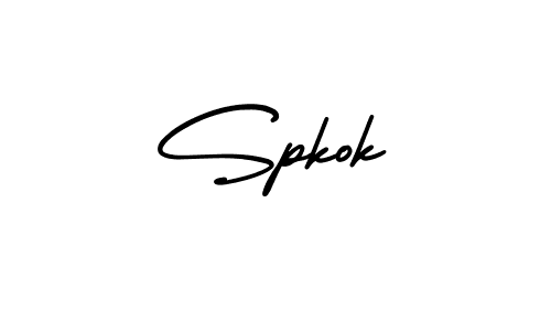 Design your own signature with our free online signature maker. With this signature software, you can create a handwritten (AmerikaSignatureDemo-Regular) signature for name Spkok. Spkok signature style 3 images and pictures png