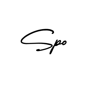 Use a signature maker to create a handwritten signature online. With this signature software, you can design (AmerikaSignatureDemo-Regular) your own signature for name Spo. Spo signature style 3 images and pictures png