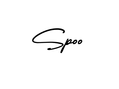The best way (AmerikaSignatureDemo-Regular) to make a short signature is to pick only two or three words in your name. The name Spoo include a total of six letters. For converting this name. Spoo signature style 3 images and pictures png