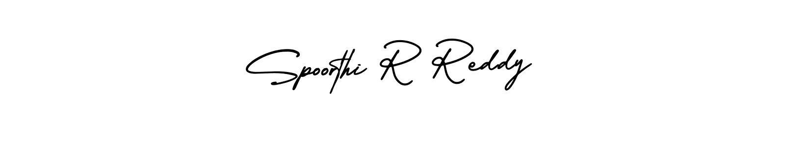 Make a beautiful signature design for name Spoorthi R Reddy. Use this online signature maker to create a handwritten signature for free. Spoorthi R Reddy signature style 3 images and pictures png