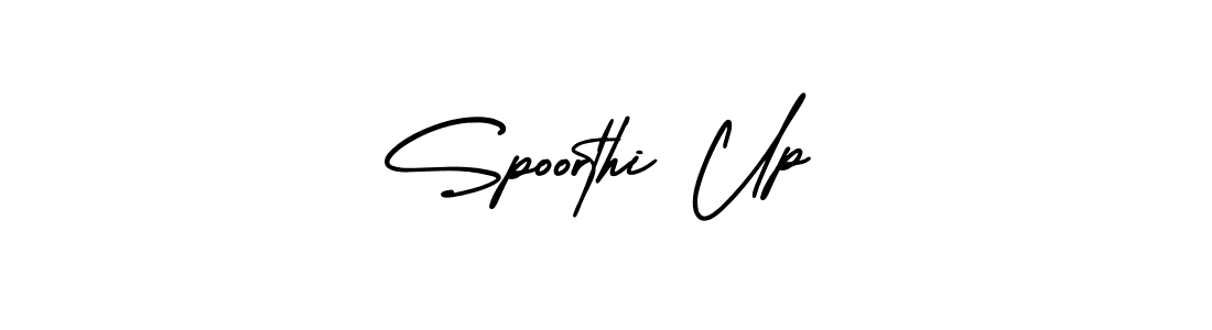 Create a beautiful signature design for name Spoorthi Up. With this signature (AmerikaSignatureDemo-Regular) fonts, you can make a handwritten signature for free. Spoorthi Up signature style 3 images and pictures png