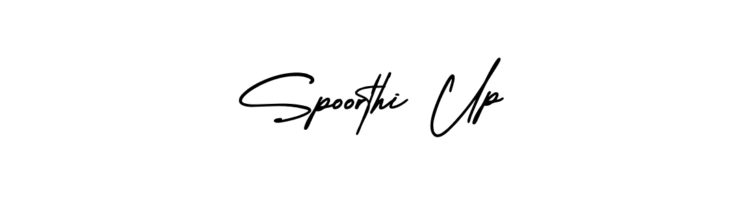 The best way (AmerikaSignatureDemo-Regular) to make a short signature is to pick only two or three words in your name. The name Spoorthi Up include a total of six letters. For converting this name. Spoorthi Up signature style 3 images and pictures png
