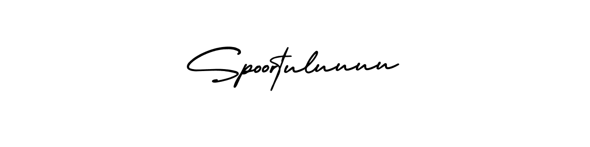You should practise on your own different ways (AmerikaSignatureDemo-Regular) to write your name (Spoortuluuuu) in signature. don't let someone else do it for you. Spoortuluuuu signature style 3 images and pictures png