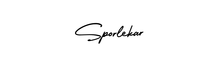 Design your own signature with our free online signature maker. With this signature software, you can create a handwritten (AmerikaSignatureDemo-Regular) signature for name Sporlekar. Sporlekar signature style 3 images and pictures png