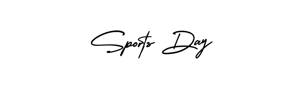 Sports Day stylish signature style. Best Handwritten Sign (AmerikaSignatureDemo-Regular) for my name. Handwritten Signature Collection Ideas for my name Sports Day. Sports Day signature style 3 images and pictures png