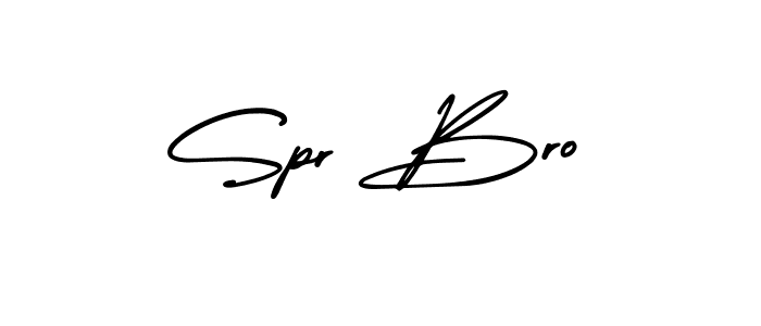 How to make Spr Bro name signature. Use AmerikaSignatureDemo-Regular style for creating short signs online. This is the latest handwritten sign. Spr Bro signature style 3 images and pictures png