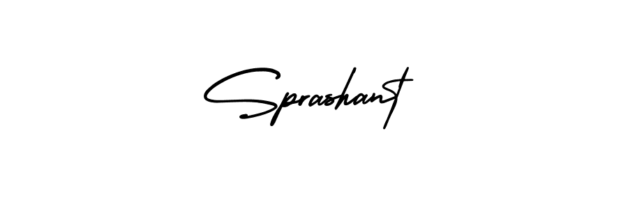 Sprashant stylish signature style. Best Handwritten Sign (AmerikaSignatureDemo-Regular) for my name. Handwritten Signature Collection Ideas for my name Sprashant. Sprashant signature style 3 images and pictures png