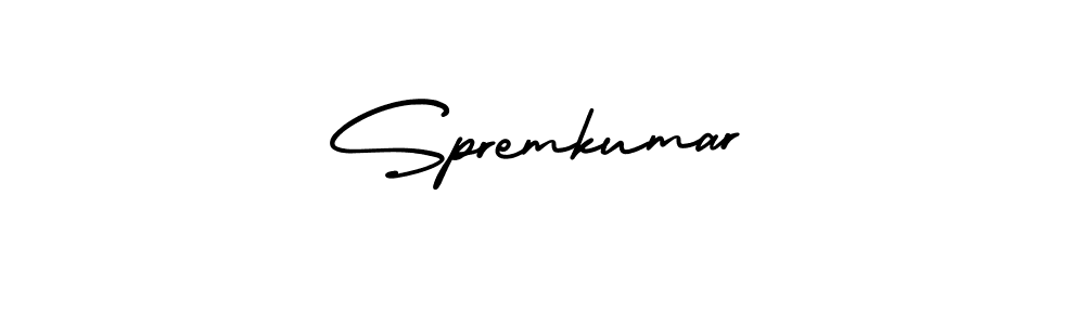 Spremkumar stylish signature style. Best Handwritten Sign (AmerikaSignatureDemo-Regular) for my name. Handwritten Signature Collection Ideas for my name Spremkumar. Spremkumar signature style 3 images and pictures png