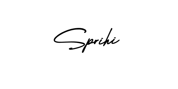 How to make Sprihi name signature. Use AmerikaSignatureDemo-Regular style for creating short signs online. This is the latest handwritten sign. Sprihi signature style 3 images and pictures png